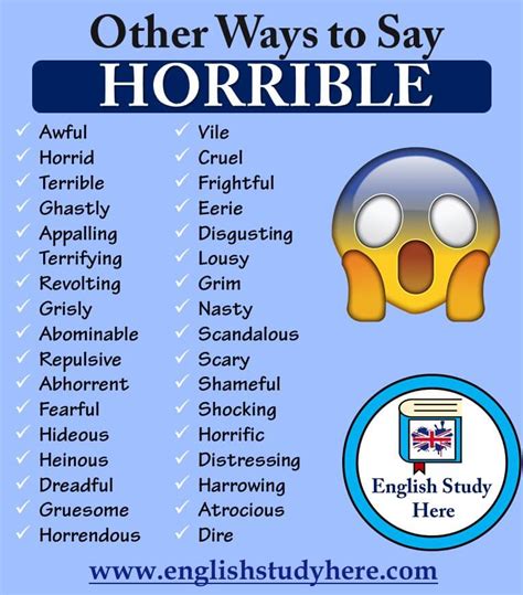 horrendous synonyms|other words for horrible.